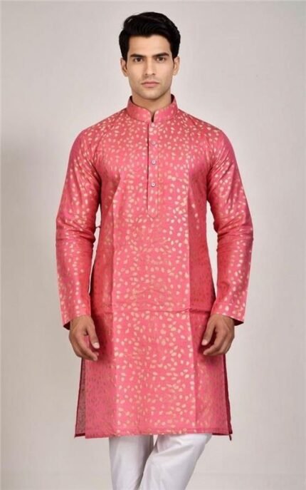 Royal Blue Jacquard Kurta Pajama